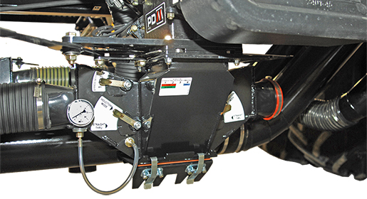 The mounted air inductor allows you to quickly switch from seeding to planting mode.