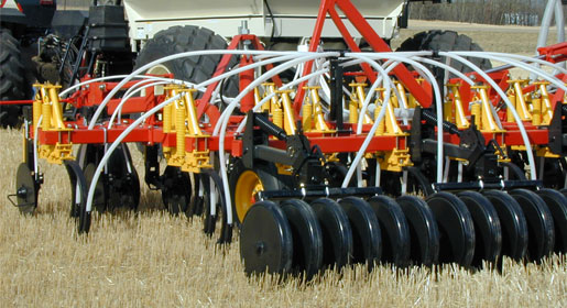 Producers can select a narrow seed opener to minimize soil disturbance.