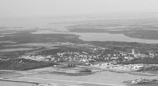 St. Brieux located near a Glacial Lake