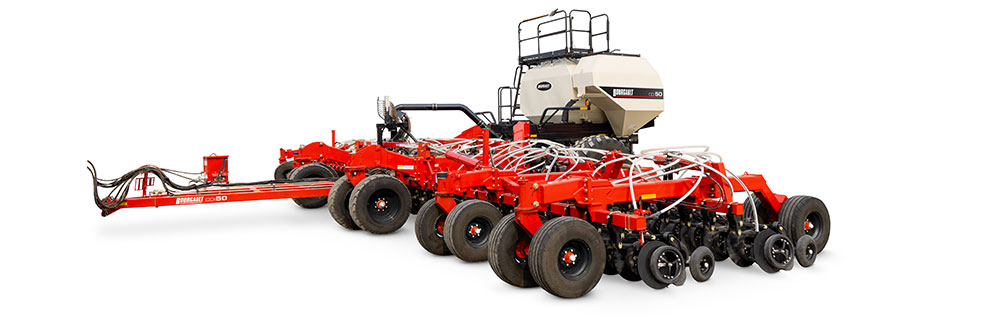 A 50-foot, transport-friendly air seeder designed to deliver unmatched efficiency and agronomic flexibility.