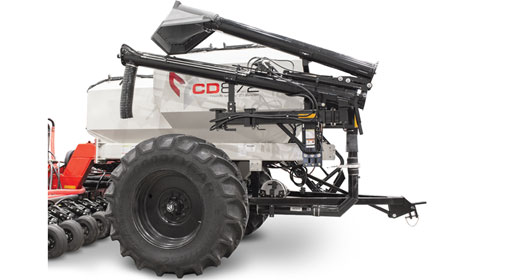 The optional 8" folding auger provides convenient loading when loading tanks from a truck