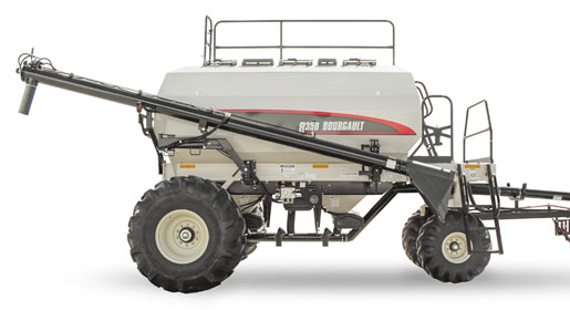 8350 Model Air Carts are equipped with a standard 8" auger with manual positioning.