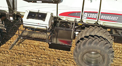 The Storage Platform is handy for storing the next fill of canola seed.