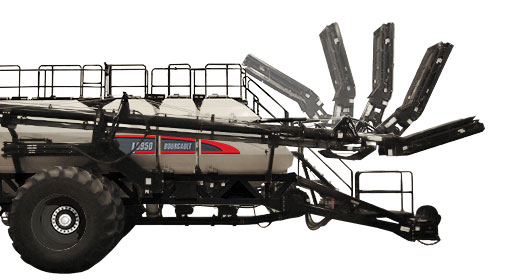 The leading L9650 and L9950 Air Carts are equipped with the industry first Folding Conveyor.