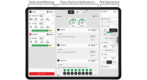 One Screen: Tanks and Metering, Fans, DynaCal, Notifications, Drill Operations