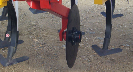 Side draft eliminators prevent skewing when tilling on side slopes.